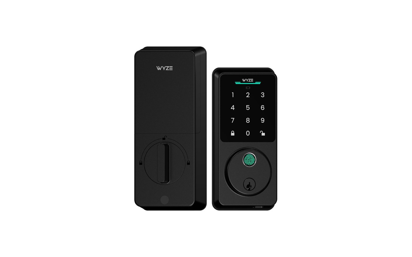 eufy Smart Lock E30 fingerprint deadbolt in black with a numeric touchpad