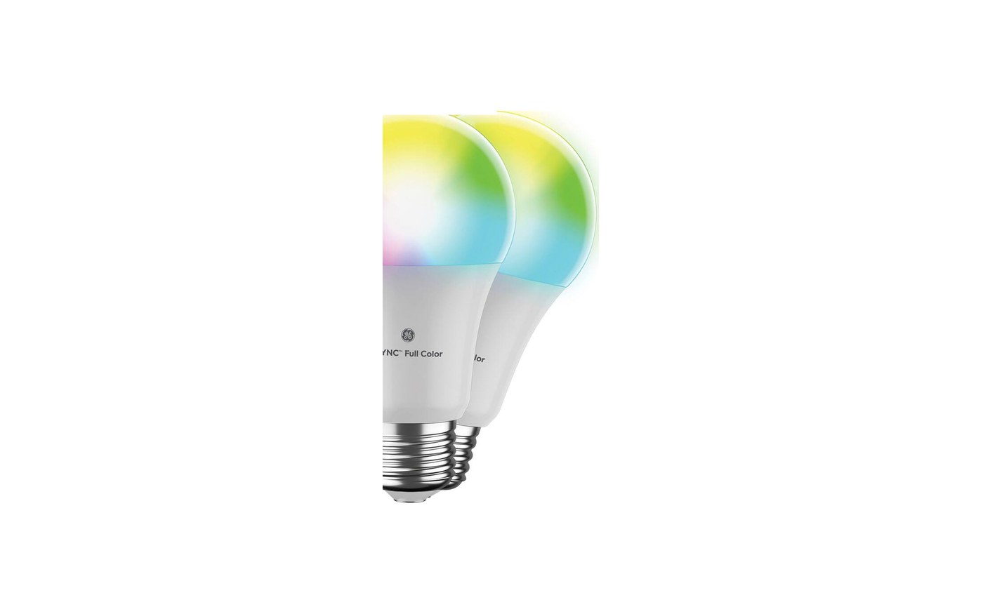 GE Cync Full Color A19 smart bulbs with rainbow domes