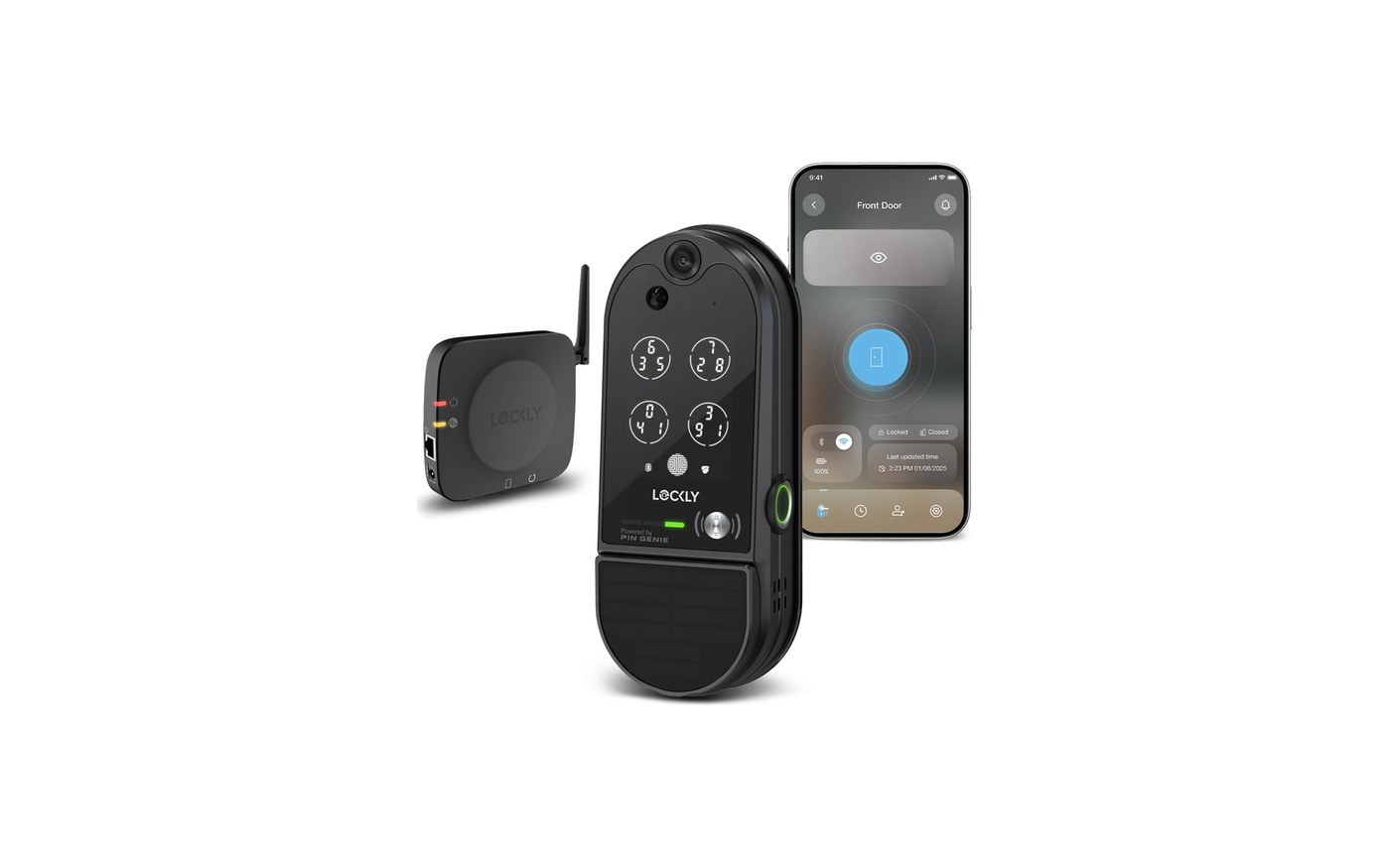 Lockly Vision Elite smart lock with integrated video doorbell camera