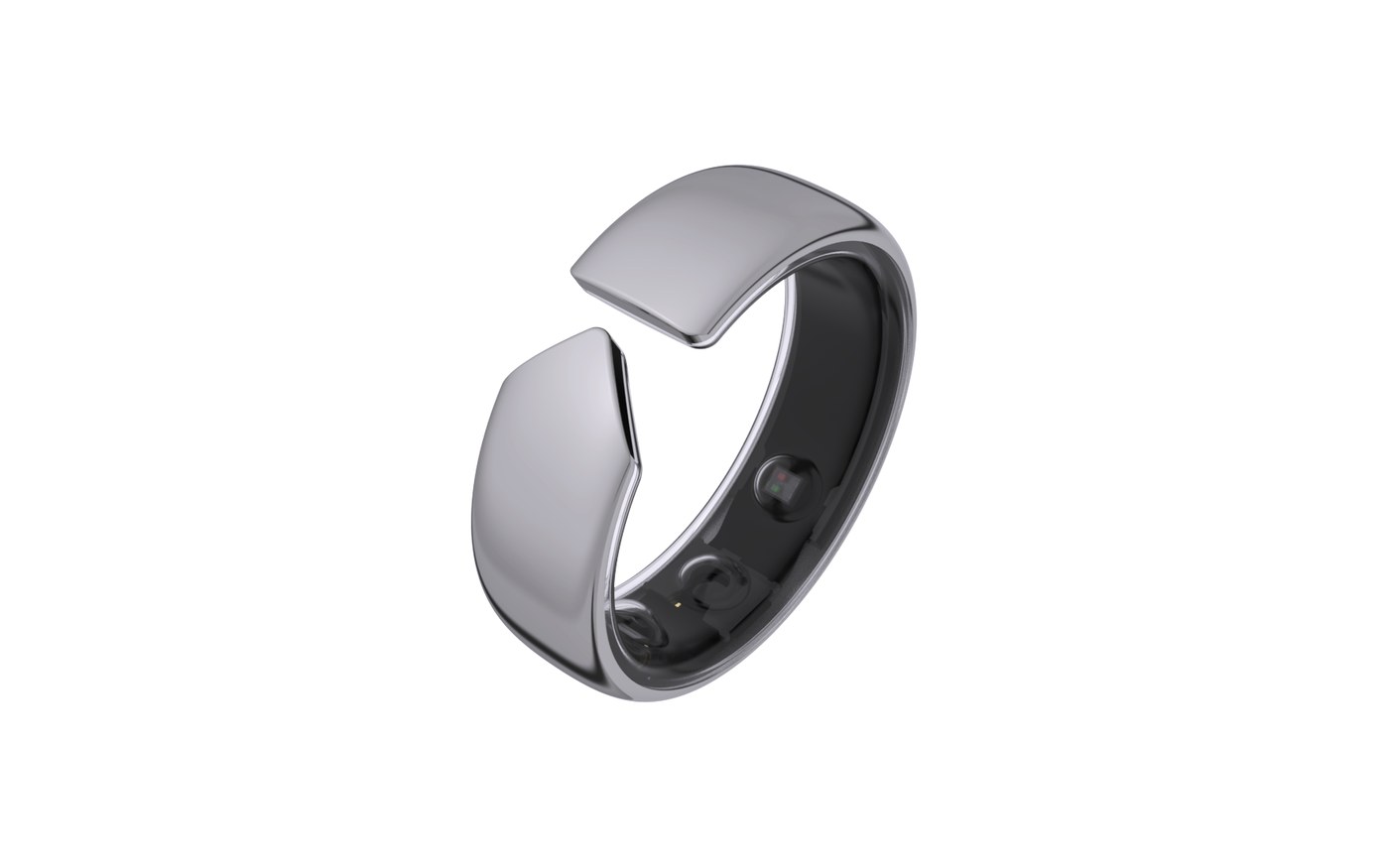 Movano Evie Ring in silver showing its open-band gap design