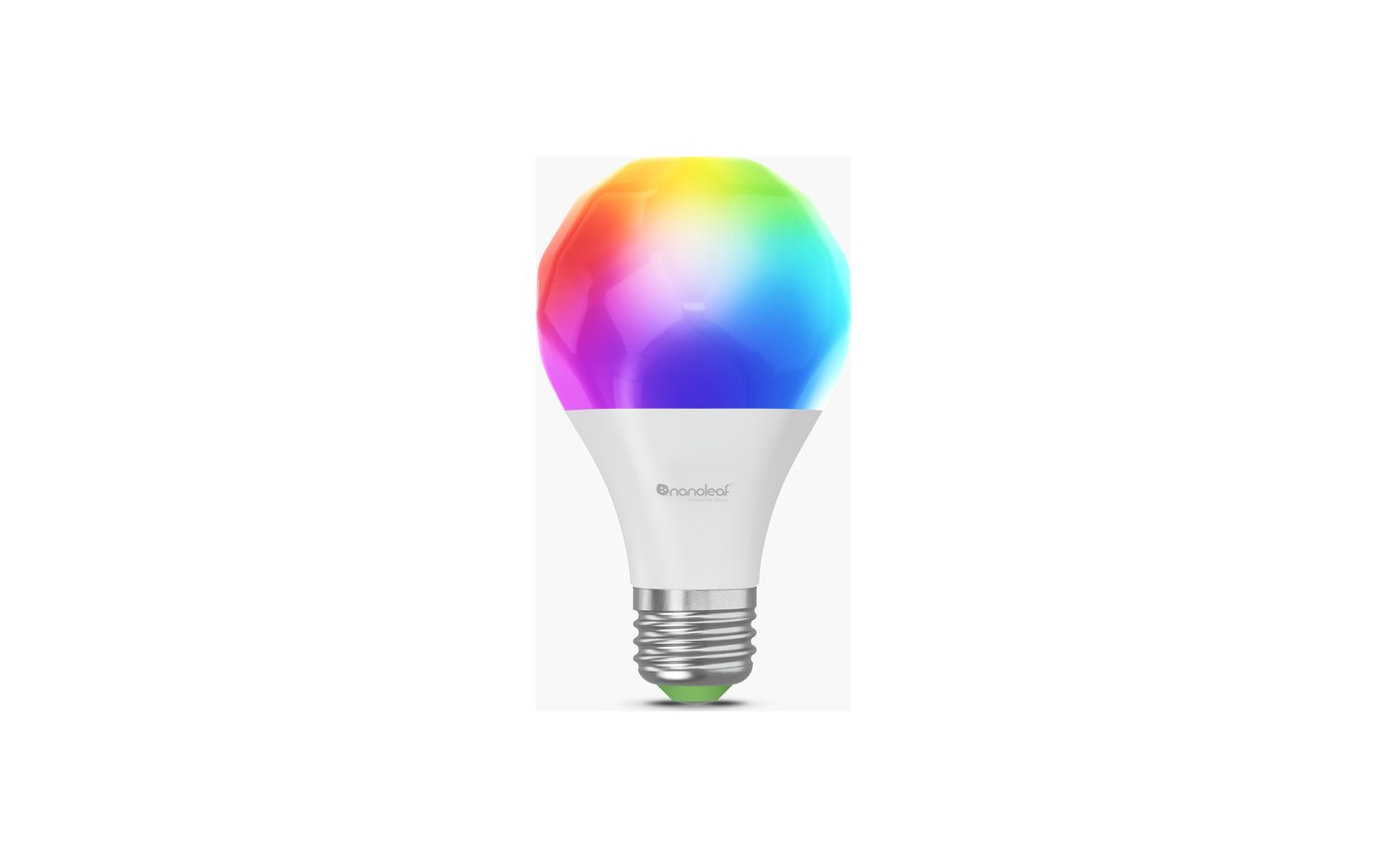 Nanoleaf Essentials A19 Matter bulb with rainbow-lit dome