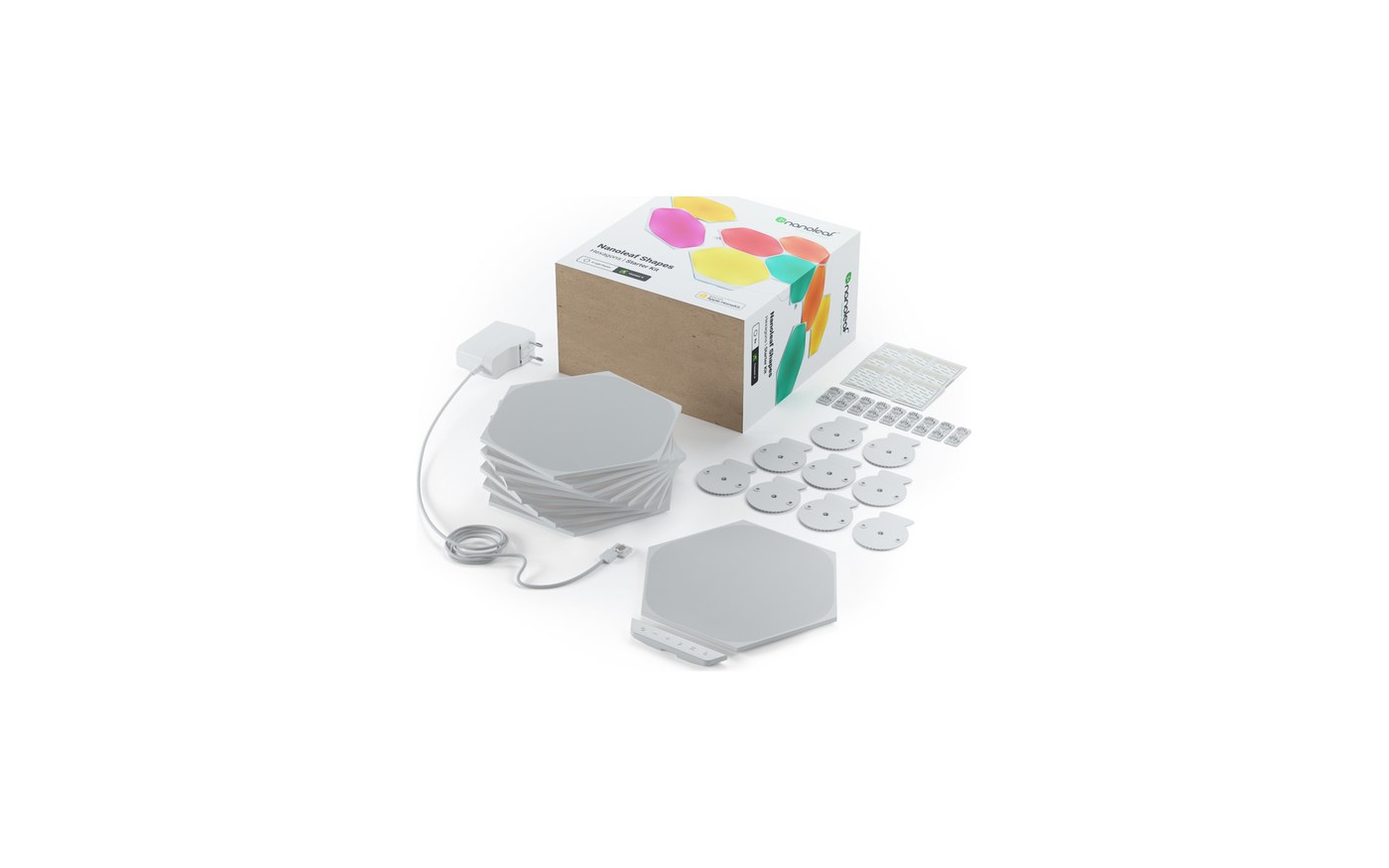 Nanoleaf Shapes Hexagons kit with panels, plates and controller