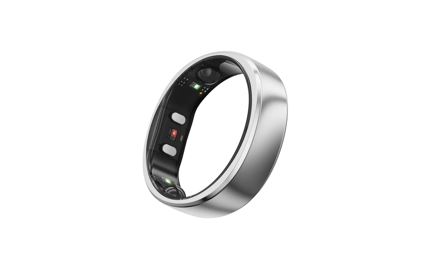 RingConn Gen 2 smart ring in silver held between two fingers