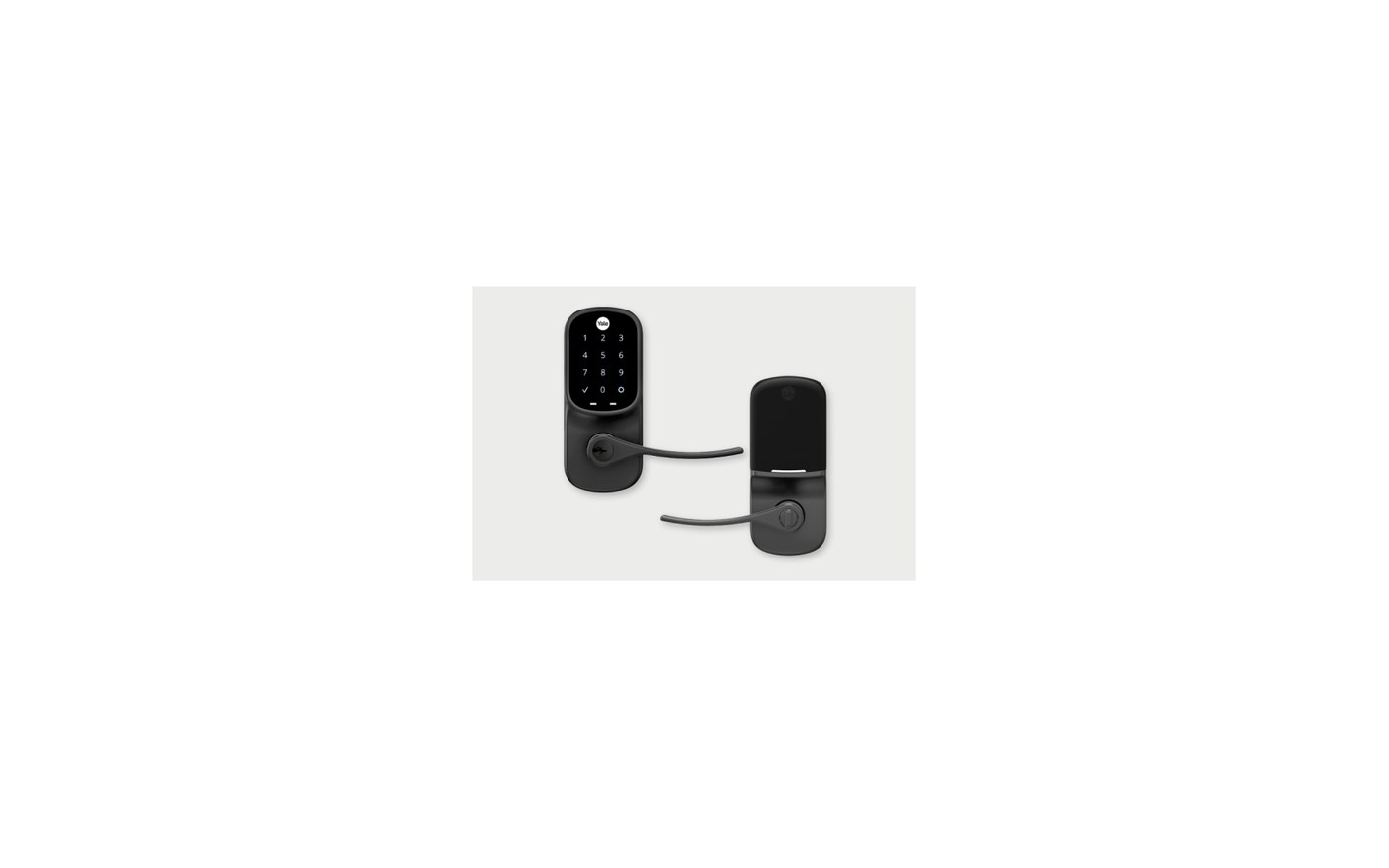 Yale Assure Lock 2 touchscreen deadbolt on a front door